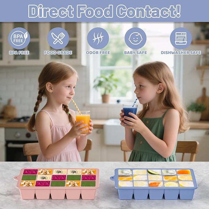 Silicone Ice Cube Tray 3 Pack