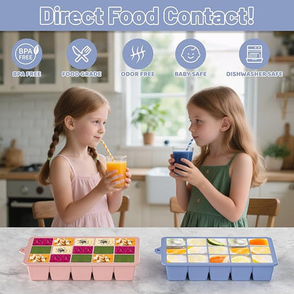 Silicone Ice Cube Tray 3 Pack