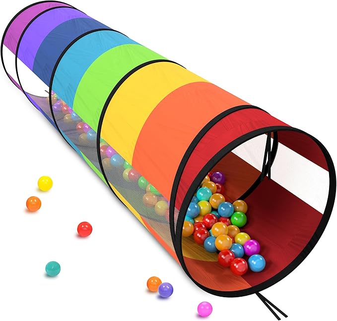 Extra-Large Play Tunnel for Toddlers 1-3 Years – Pop-Up Baby Crawl Tube, Sensory Activity, Indoor & Outdoor Kids Toy, Collapsible for Easy Storage