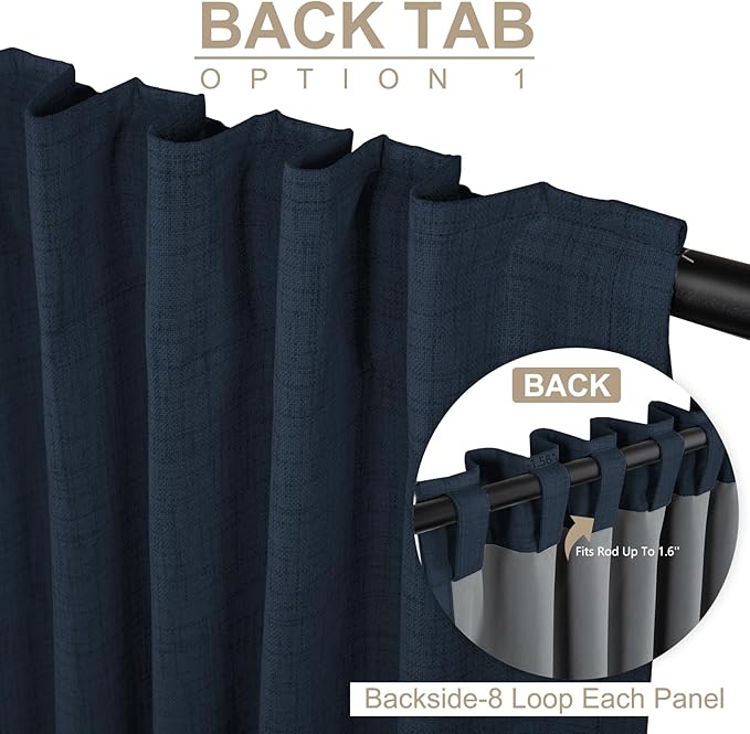 100% Blackout Shield Linen Blackout Curtains