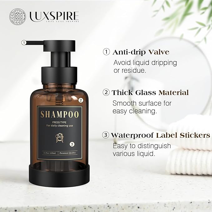 Luxspire Foaming Soap Dispenser, Non-Slip Hand Soap Dispenser