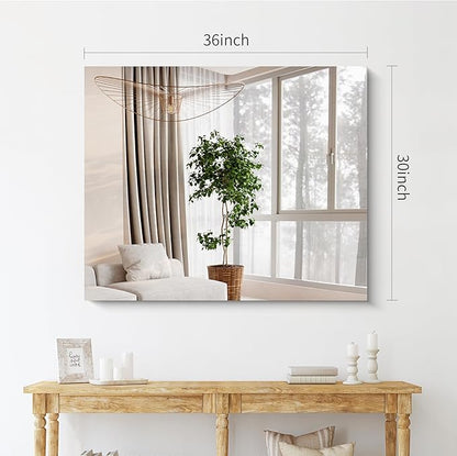 CILIBER Frameless Mirror, 30x36 inch Rectangle Bathroom Mirror