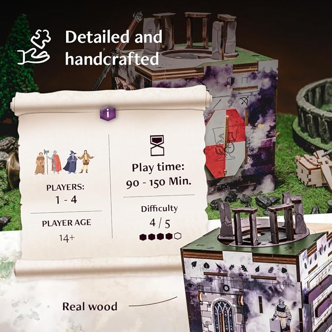 INSCAPE Cluebox Stonehenge´s Legacy - Puzzle Box - Interactive Wooden Escape Room in A Box for Adults with Hidden Compartments - Gift Idea for Puzzle and Mystery Fans - Brain Teaser