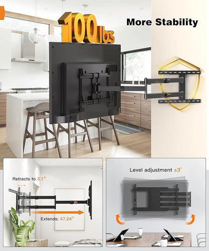 47” Extra Long Arm TV Wall Mount
