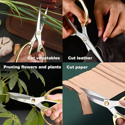 Premium Kitchen Shears 2-Pack Heavy Duty Poultry & Meat Scissors, Bone Shears for Cooking