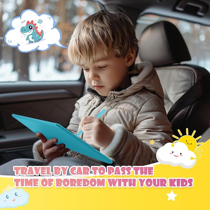 EooCoo Toddler Boy Toys, Kids Gifts, 10 Inch LCD Writing Tablet, Drawing Pad, No Mess Coloring Books for Kids, Travel Games, Gifts for Boys 4-6, Educational Toys for 3 4 5 6 7 Years Old Boys and Girls