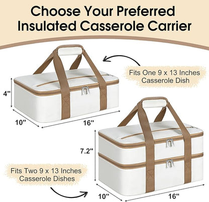 Insulated Casserole Carrier, Portable Casserole Carrier