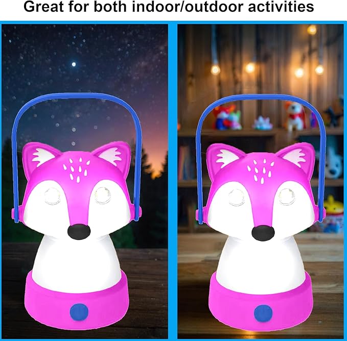 Kids Camping Essentials ??LED Kids Lantern and Rechargeable Kids Headlamp Set | Multiple Purposes Kids Nightlight/Flashlight Toys ?“Holiday, Halloween N Birthday Gifts for Toddlers and Kids (Pink)