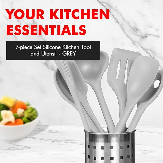 Chef Craft - Premium Silicone Kitchen Tools and Utensils Set, Non-Scratch