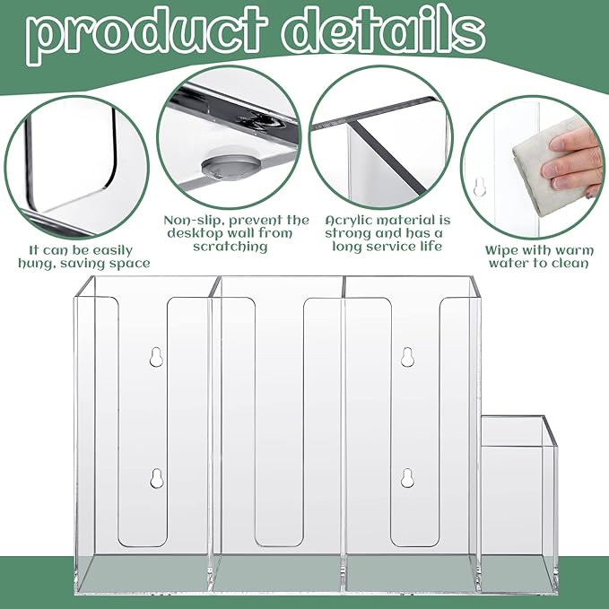Cunhill 4 Compartments Acrylic Coffee Cup and Lid Storage Organizer Holder