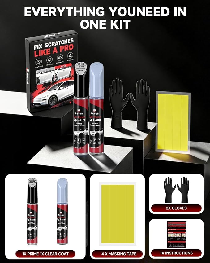 Alabaster Silver Metallic NH-700M for Honda Touch Up Paint Kit[2K Clear Coat Included],Exact Color Match Touch Up Paint for Chip and Scratch Repair
