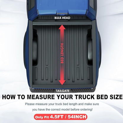 KUIPERAUTO 6.8FT Hard Tri Truck Bed Tonneau Cover Compatible for Ford F250/F350/F450 1999-2026 Super Duty Standard Short Bed 82Inch