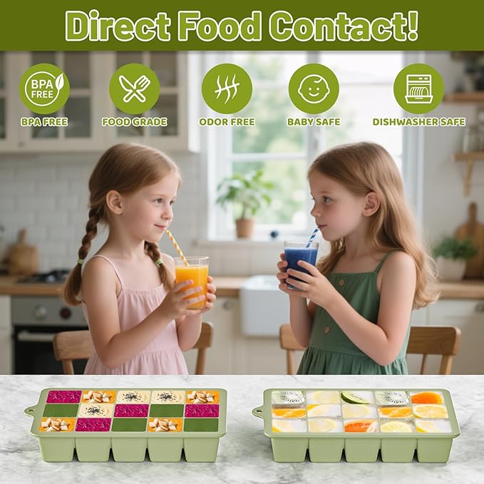 Silicone Ice Cube Tray 3 Pack