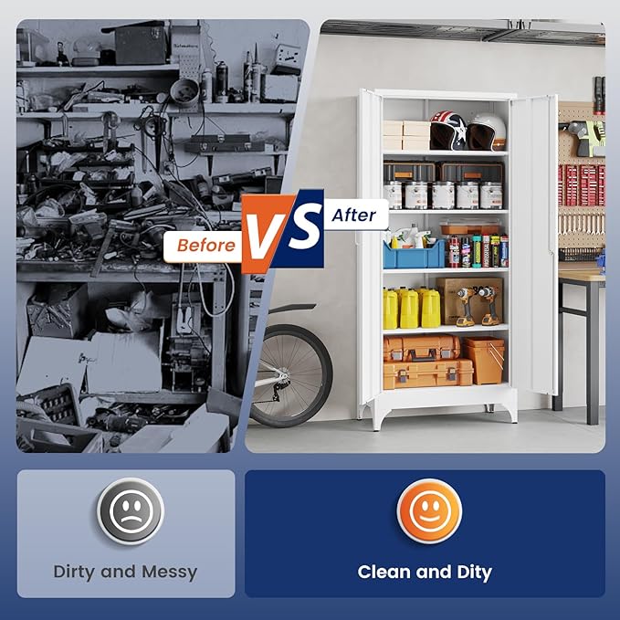 Yizosh Metal Garage Storage Cabinet