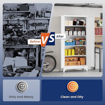 Yizosh Metal Garage Storage Cabinet
