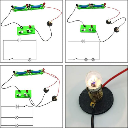 EUDAX DIY Physics Experiment Model Kit Electromagnetic Materials Electromagnet and Basic Electricity Discovery Circuit for School Lab Creative Educational Science Projects Teaching Equipment