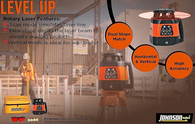 Johnson Level & Tool 99-028K Electronic Self-Leveling Dual Slope