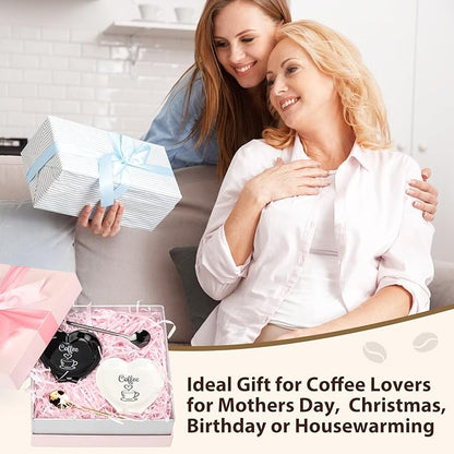FoldTier 2 Pcs Ceramic Coffee Spoon Rest