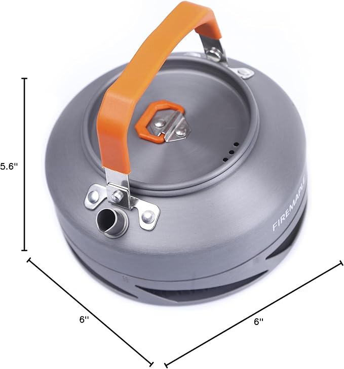 Fire-Maple XT1 0.8 Liter Camping Kettle | Portable Lightweight Aluminum Teapot | Heat Exchanger Pot