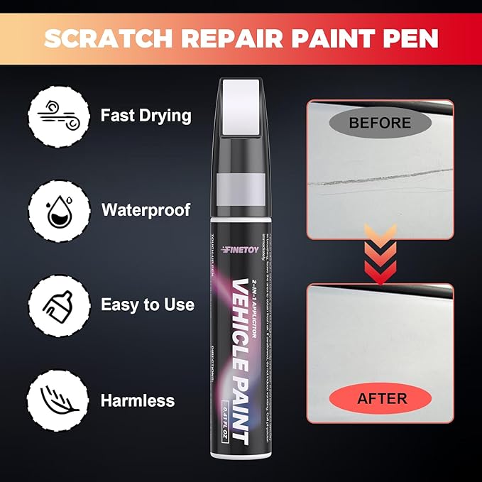 Quartz Blue Metallic(J8U) Touch up Paint for Subaru, Quick & Easy Fix for Car Scratches, 2 in 1 Car Touch up Paint with Pen Tip and Brush, Auto Scratch Repair Pen with Exact Color Match