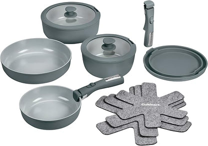 Cuisinart 13-Pc, ClickSmart Nonstick Detachable Handle Ceramic Cookware