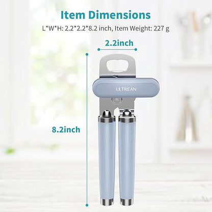 Ultrean Manual Can Opener Bottle Opener, Heavy Duty Stainless Steel Smooth Edge