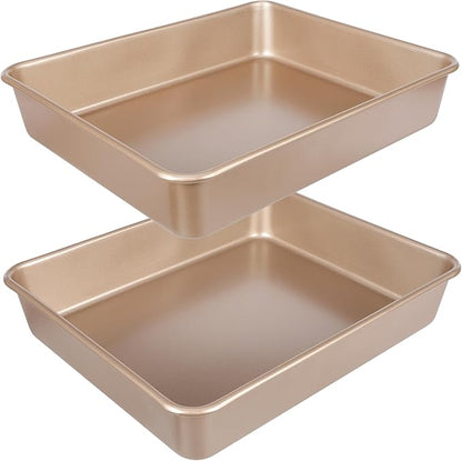 Baking Pan Set of 2, 12.5’’ X 10’’ X 2.4’’ Nonstick Sheet Cake Pan