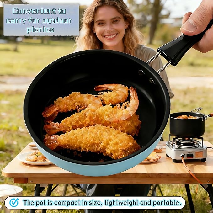 4.7 Inch Mini Frying Pan, Flat Bottom Design