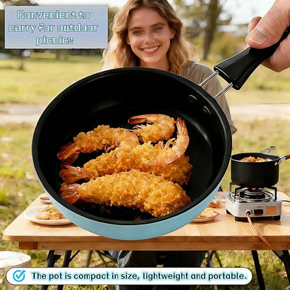 4.7 Inch Mini Frying Pan, Flat Bottom Design