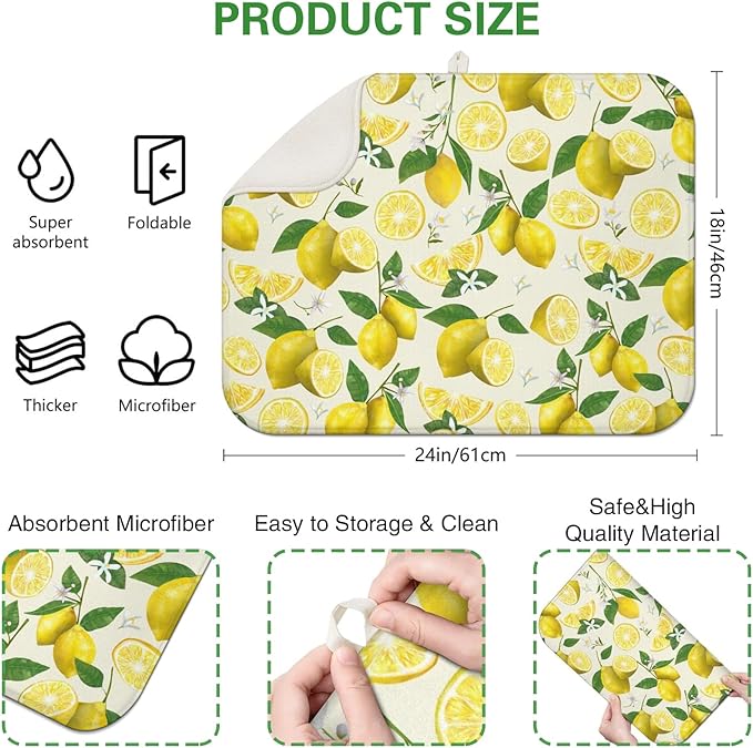 Dish Drying Mat Drainer Pads