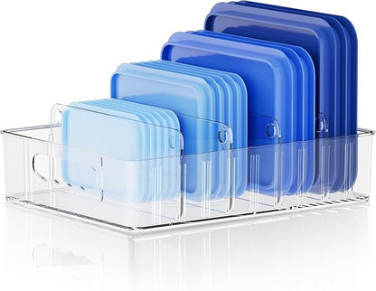 LYNG Lid Organizers Inside Cabinet, Food Container Lid Organizer