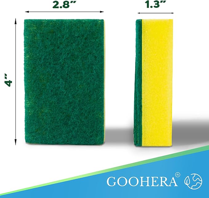 Heavy Duty Scrub Sponge for Cookware, Dual-Sided Cleaning Pot Scrubber