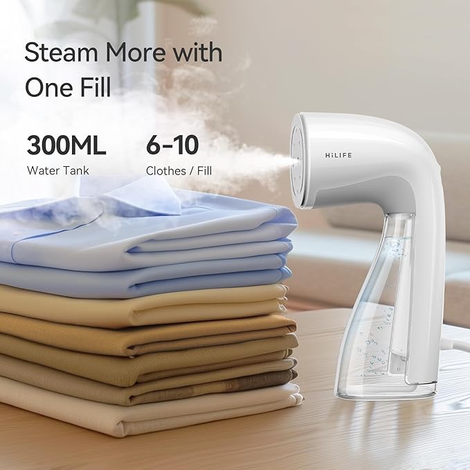 HiLIFE Upgraded Steamer for Clothes, Handheld Portable Design, 1100W Powerful