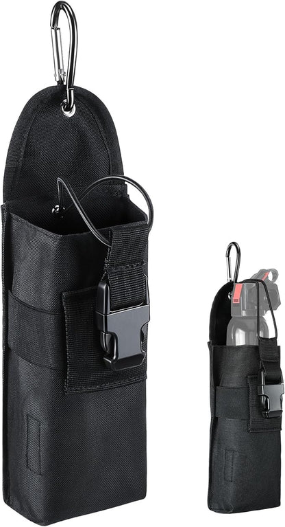 Bear Spray Holster with Quick Release Buckle (Spray Not Included), Nylon Holster with Hook & Loop for 7.9 & 9.2fl Oz Canister, Portable Pouch & Elastic Cord Design for Hiking Camping, Outdoor
