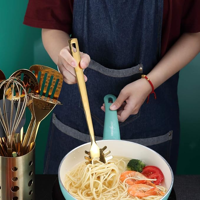 Gold Spaghetti Spoon, Berglander Pasta Server