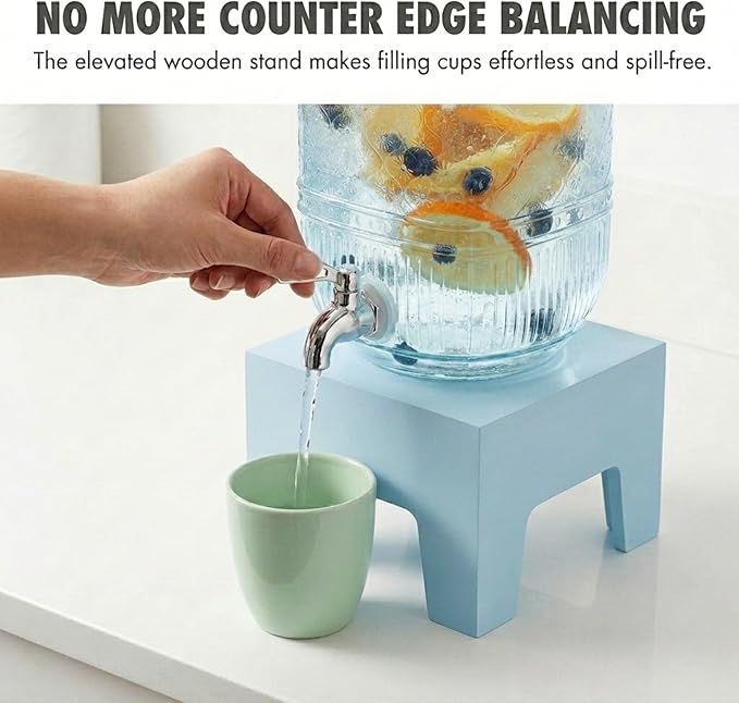 Beverage Dispenser 1 Gallon, Glass Drink Dispenser