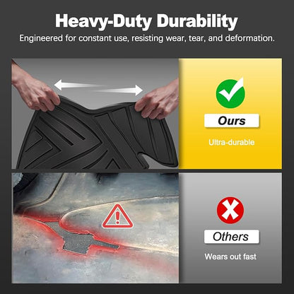 TTX LIGHTING Floor Mats Compatible with Subaru Crosstrek 2016-2017/Impreza 2012-2016/WRX 2015-2021, Custom Fit All Weather 1st & 2nd Row Floor Liners, Black