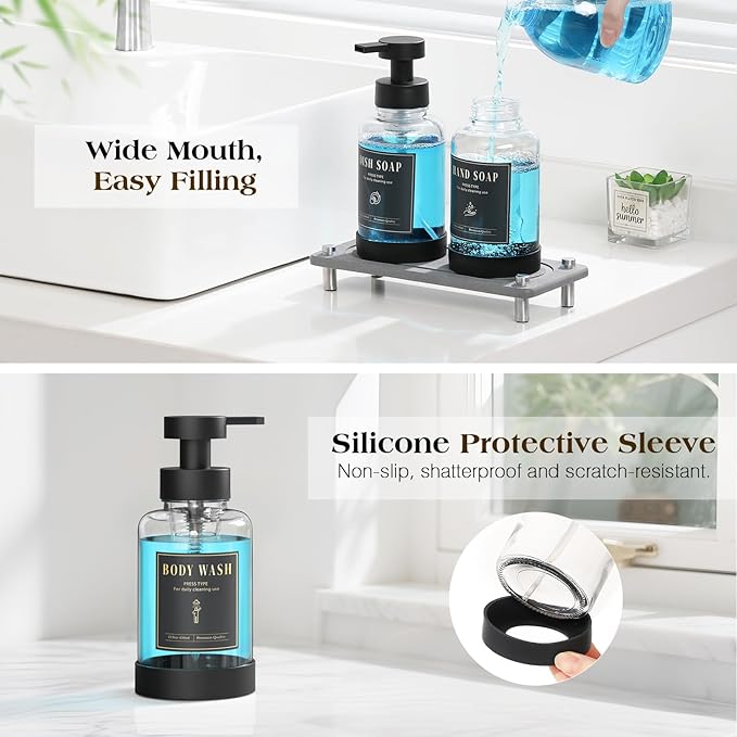 Luxspire Foaming Soap Dispenser, Non-Slip Hand Soap Dispenser