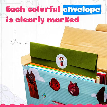 Crafty Mother 18 Awesome Paper Crafts Arts and Crafts Supplies – Award Winning Crafts for Kids Ages 4-8 Toddler Activities -Fun and Educational Kids Art Supplies Promote Motor Skills, Problem Solving