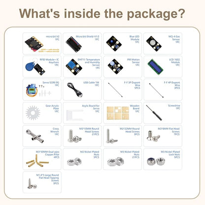 STEM Kits for Kids Age 12+, ACEBOTT Smart Home Basic Starter Kit(Included Micro:Bit), STEM Toys Compatible with Makecode, Coding Set with House Building, Sensors & App Control, Gift for Boys and Girls