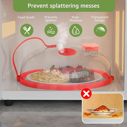 Microwave Splatter Cover with Water Steamer