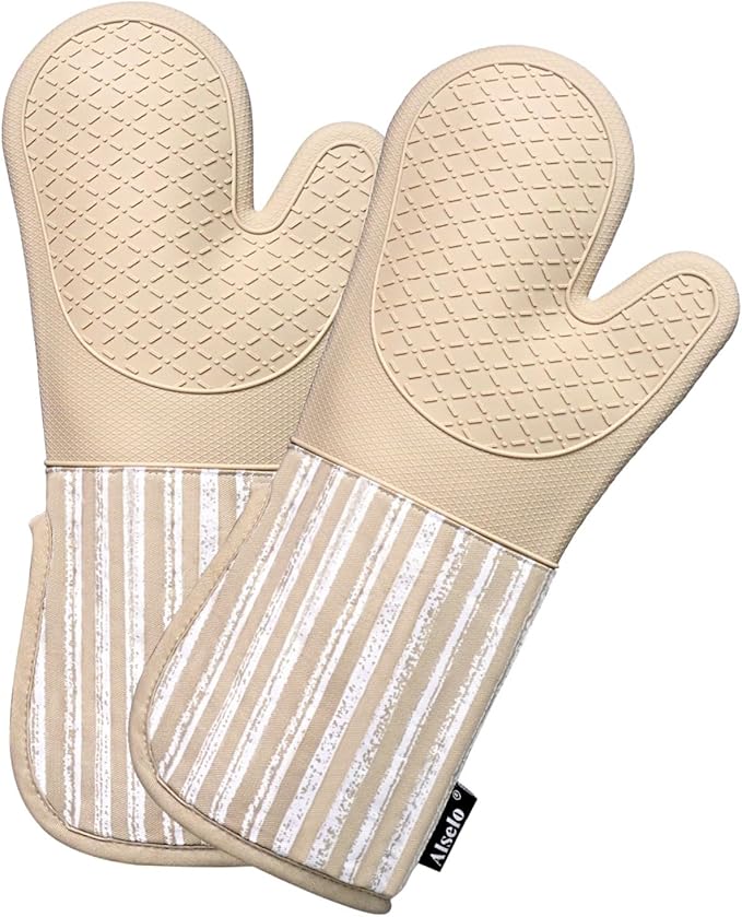Alselo Silicone Oven Mitts Heat Resistant 932℉
