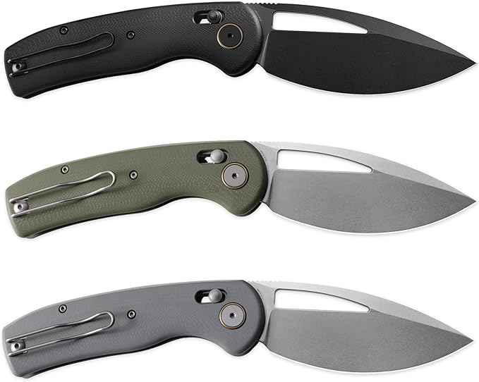 Petrified fish PFP13 Viper Folding Knife,3.5" K110 Steel Stonewashed Blade G10 Handle Pocket Knife for Camping EDC Outdoor (Gray Stonewashed)