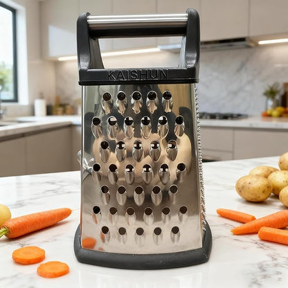 Kaishun Professional Cheese Grater, 4-Sided Stainless Steel Box Grater