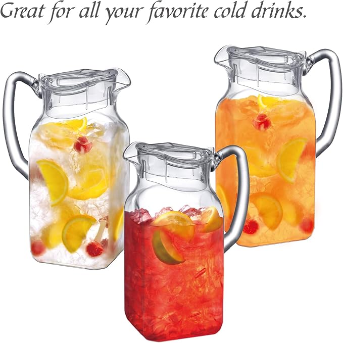 Amazing Abby - Quadly - Plastic Pitcher, Fridge Jug, Shatter-Proof, and More
