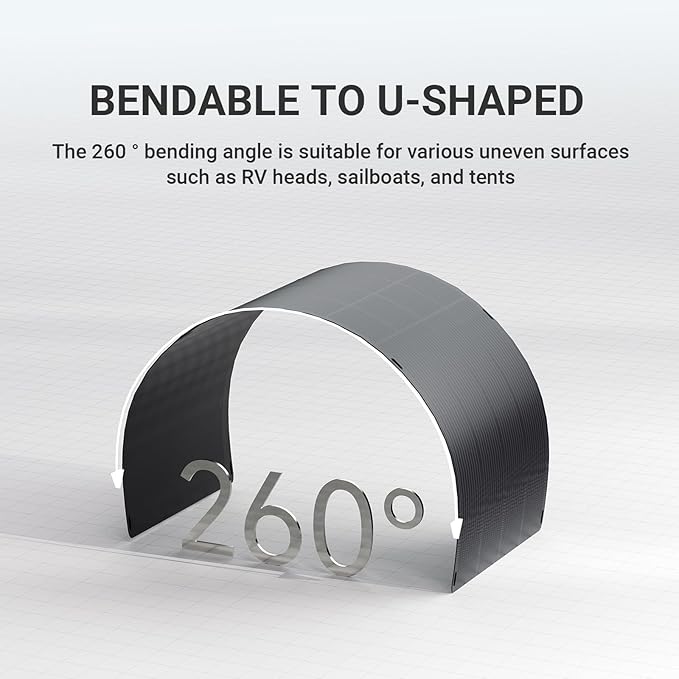 ALLPOWERS SF200 200W Flexible Solar Panel, Ultra-Thin 3mm Bendable