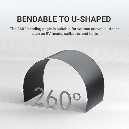 ALLPOWERS SF200 200W Flexible Solar Panel, Ultra-Thin 3mm Bendable