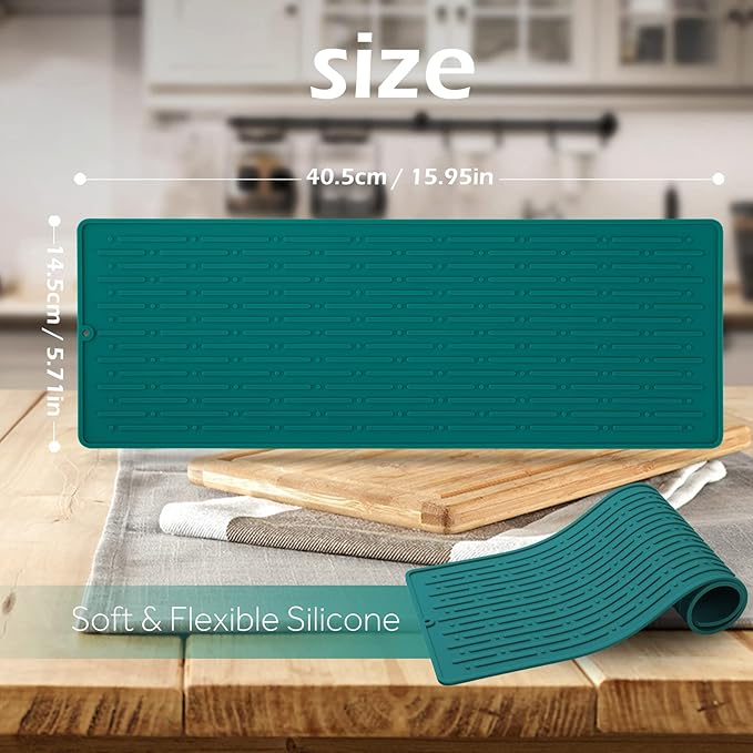 GeeRic Dish Drying Mats, Heat-resistant Silicone Mat