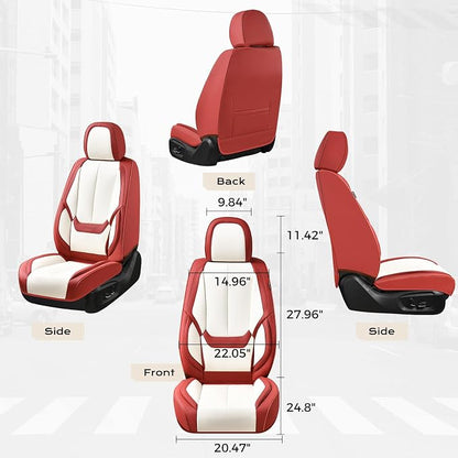 Coverado Seat Covers, Car Seat Covers Front Seats, Car Seat Cover, Car Seat Protector Waterproof, Car Seat Cushion Nappa Leather, Seat Covers Carseat Cover Universal Fit for Most Cars