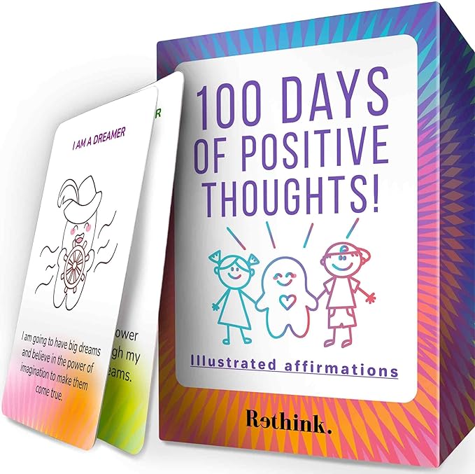 QUOKKA Affirmation Cards for Kids - Anxiety Relief Items Meditation Cards for Mental Health - Calming Self Care for Women - Perfect Mindfulness Gift for Children Teens